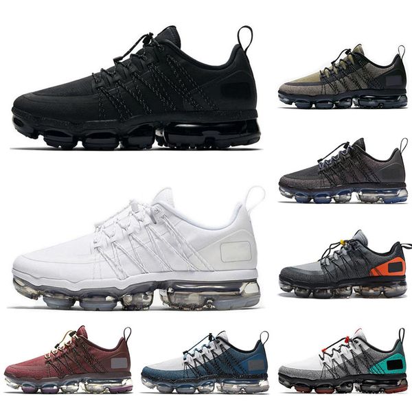 

with socks air vapormax utility running shoes triple black urban bounce burgundy crush mens trainer breathable sports sneakers, White;red