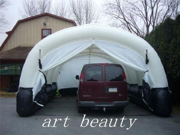 Large White Inflatable Tunnel Garage Tent Tunnel Car Cover