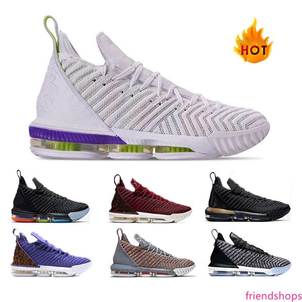 

2019 designer luxury 16s equality james basketball shoes mens brand home oreo white court purple multicolor training shoes size 7-12