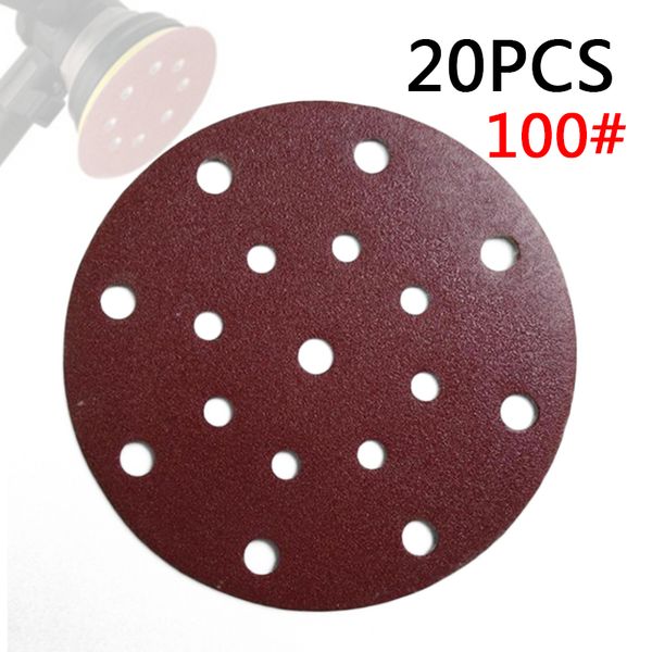 

20шт 150мм шлифовка диски колодки наждачная 6inch крюка и петли grit 40/60/80/100