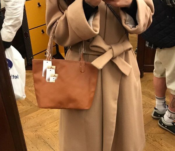 

genuine leather designer luxury women lady handbag shopping beach bag tote bags purses canvas with real leather trim handle