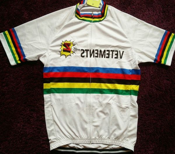 

2019 brand new team world champ vetements cycling jersey breathable cycling jerseys short sleeve summer quick dry cloth mtb ropa ciclismo g2, Black