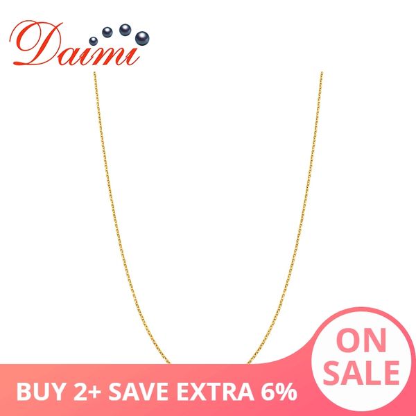 

daimi genuine 18k yellow gold chain 18 inches au750 cost price necklace pendant wendding party gift for women, Silver