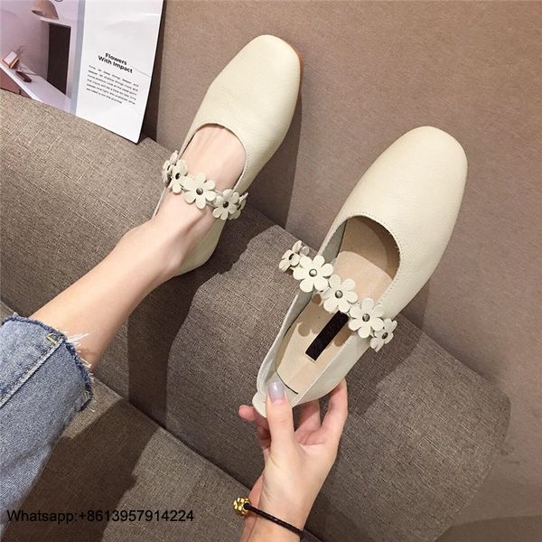 

women loafers ladies flats female shoes flower scarpe donna square toe chaussures femme low heels zapatos de mujer casual, Black