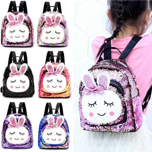 

kids childrens backpack cute cartoon toddlers character backpack rucksack lunch school bag sequin hot