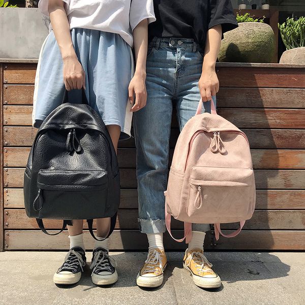 

schoolbag college students shoulder bag 2019 new pu