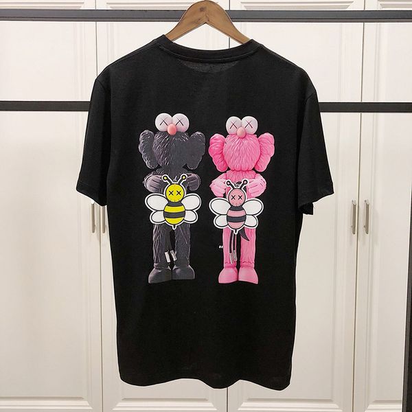 

Spring Summer Luxury Crossover Europe Paris Double Dolls Print Tshirt Fashion Men Women T Shirt Casual Cotton Tee Top