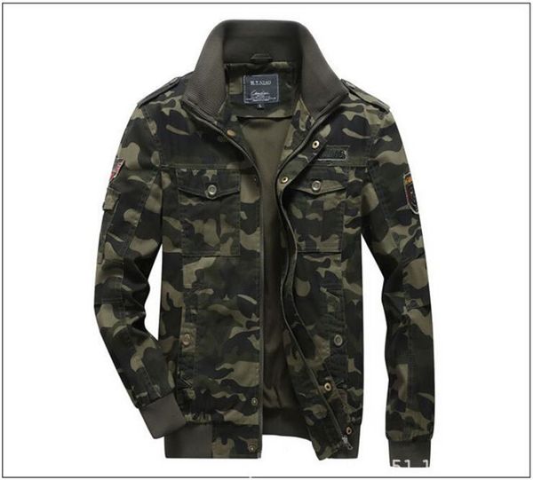 

Designer Mans Disruptive Pattern Jacket American Military Style Homme Stretch Hem Jacket Fashion Male Plus Size Jacket