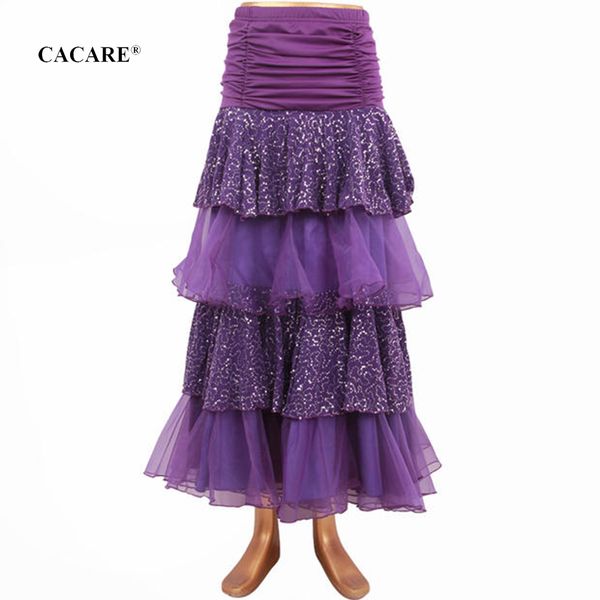 

sheer ballroom waltz dance skirt women fringe salsa latin ballroom dance competition skirt 3 choices d0716 ruffled hem, Black;red