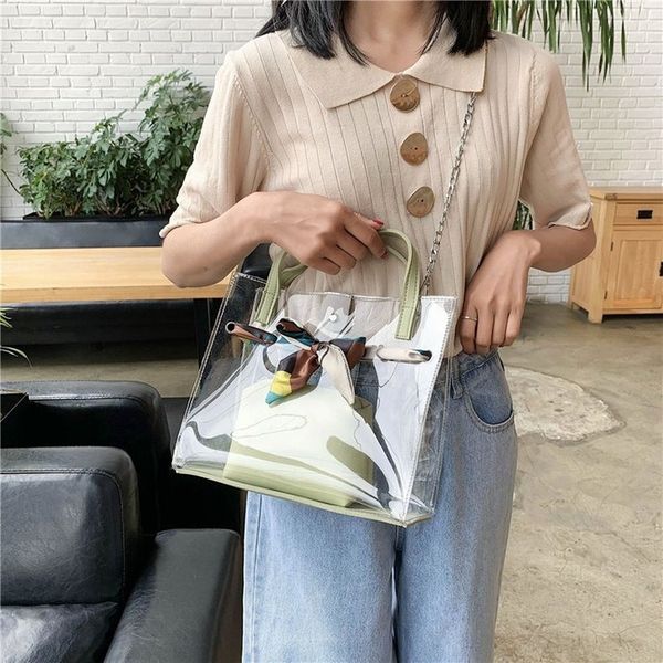 

2020 new shoulder bag women's candy transparent portable fashion multifunctional mini messenger bag ladies