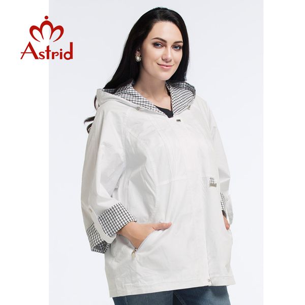 

astrid new summer women fashion trench coat big size plaid coat three quarter sleeve l-5xl as-2519 clearance sale, Tan;black