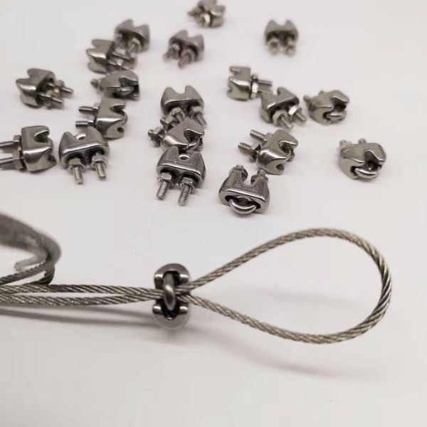 

30pcs m5 5mm' clip u bolt clamp for wire rope type 304 stainless steel u-bolt