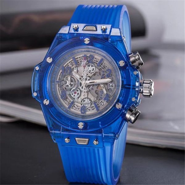 

Новый классический модный бренд мужские часы прозрачный дизайн корпуса открытый