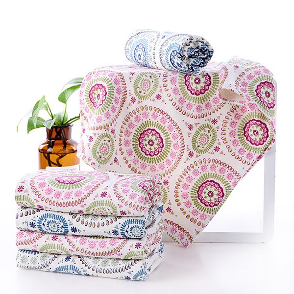 

1pc 34x78cm printing bamboo fibert hand towel wiping face towel quick-drying bath bathroom kitchen towels supplies