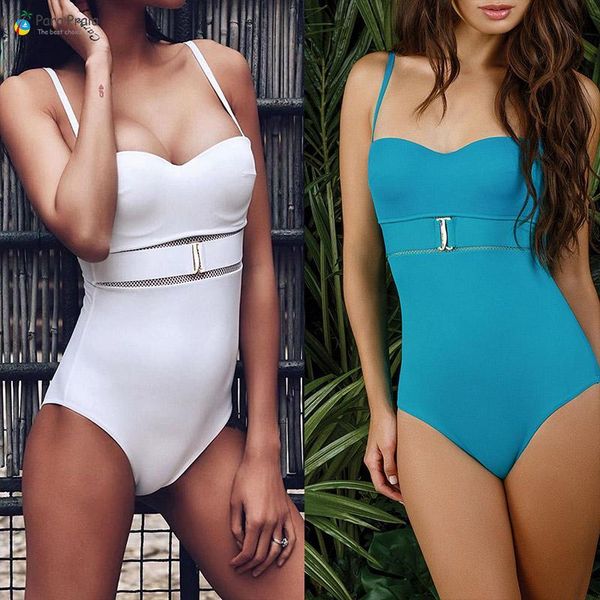 

new swimsuit one piece swimwear women monokini push up swimwear high cut swimsuit bathing suit thong with belt, White;black