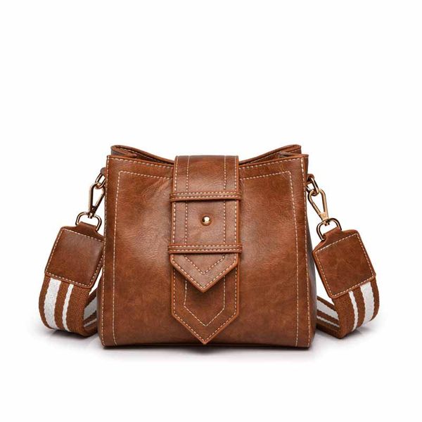 

2019 new pu evening bag ladies bucket bag handbags fashion diagonal square solid color ladies casual messenger