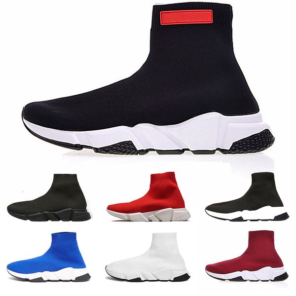 

2019 дизайнер вскользь носок обуви speed ​​trainer мужчины женщины черный красный мода носки сапоги мужские тапки размер 36-45 интернет прод