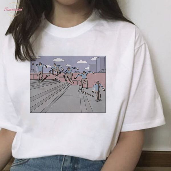 

women tshirt casual funny cartoon humanity printing for lady hipster harajuku dark humor o neck short sleeve female t shirt, White