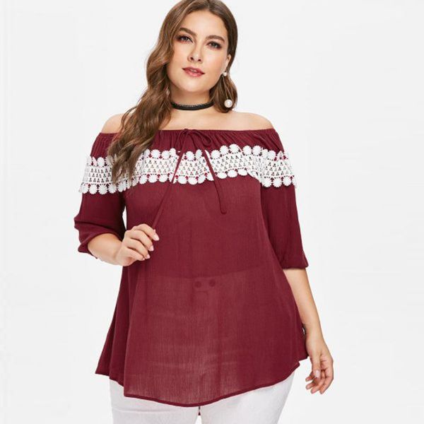 

plus size summer blouse women 2020 vintage off shoulder bow women blouses ladies for clothes blusas mujer de moda, White