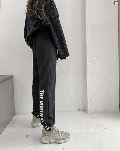 

face north designer pants for mens track pants joggers with ad letters luxury men sweatpants drawstring joggers men women trouseda, Black