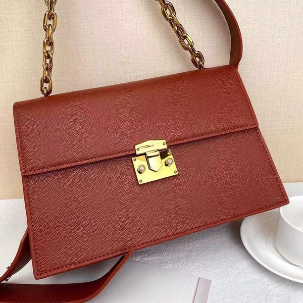 

women's bags 2020 autumn and winter new fashion handbag metal chain ladies shoulder bag bolsos para mujer