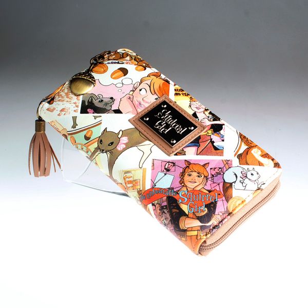 

squirrel girl wallet women's and girls cute fashion coin bag purse, Red;black