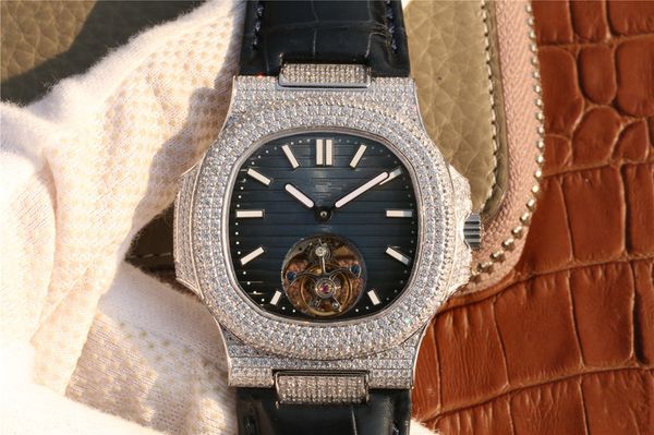 

2020 новые многофункциональные алмазные часы дизайнерские часы tourbillon роскошные мужские часы montre de luxe часы из нержавеющей стали, Slivery;brown