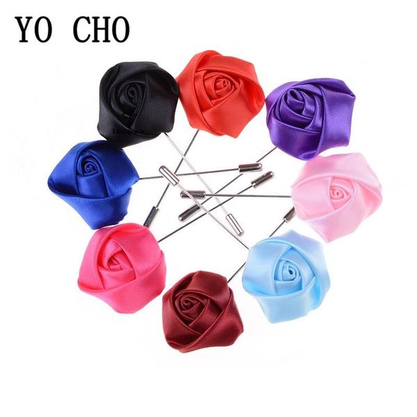 

yo cho wedding бутоньерка жениха брошь pins шелковый цветок розы пуговиц мужчины костюм свадебные цветы аксессуары пром украшения eyfdh
