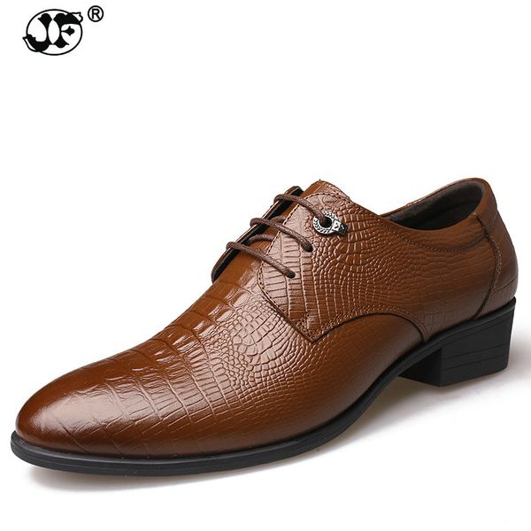 

new imitate snake leather men oxford shoes lace up casual business men pointed shoes brand wedding dress boat, Black