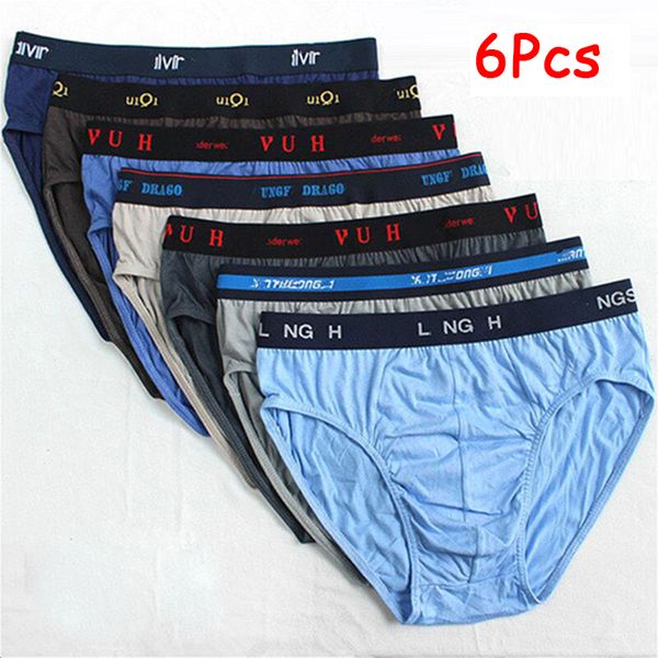 

6pcs/lot 100% cotton briefs mens comfortable underpants breathable man underwear panties /l/xl/2xl/3xl/4xl, Black;white