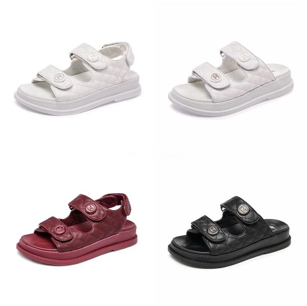 

2020 women pearl sandals handmade beaded summer platform ankle strap open toe women sandals back strap beach shoes#366, Black