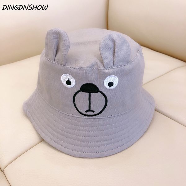 

dingdnshow] 2019 fashion bucket hats cartoon lovely panama hat cotton embroibery kids cap for boys and girls