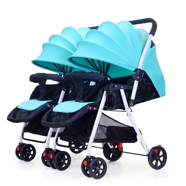 

twin baby trolley can be split double twins baby stroller 2 in 1 umbrella multiple stroller can sit flat lying travel pram