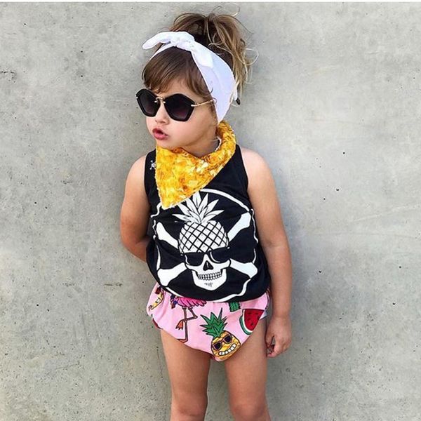 

toddler children kids baby girls boys cotton tshirt kids sleeveless cartoon print vest t-shirt casual clothes f417, Blue