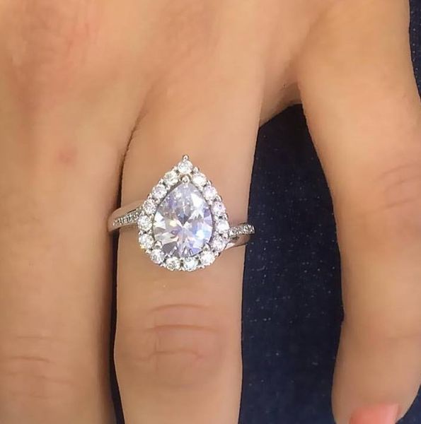 

drop zircon anturaj silver ring, Golden;silver