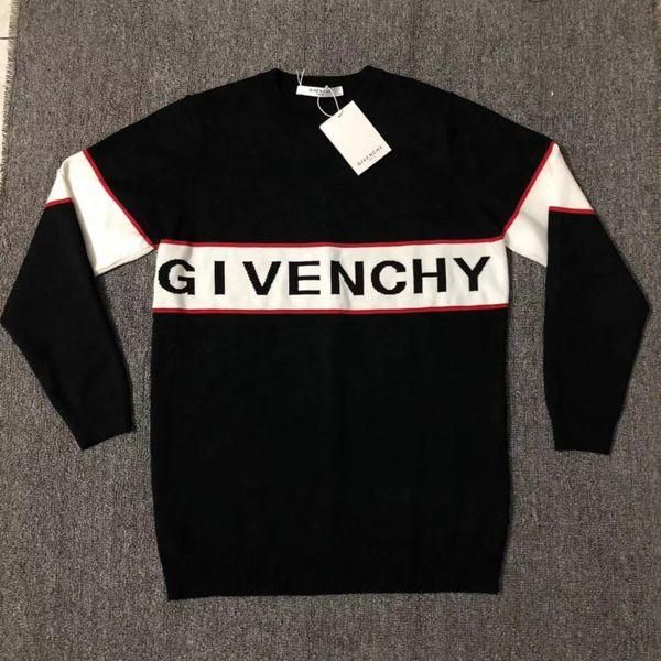 

19 winter europe pari tar fa hion men weater knit weater ca ual women men cla ic hirt pullover o neck knitwear weater v 52, White;black