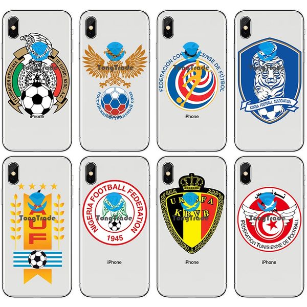 

tongtrade] soft silicone tpu case for iphone 11 pro 8 7 6s 6p 5s 5p x xs max huawei mate 30 20 10 world cup soccer football team sign case