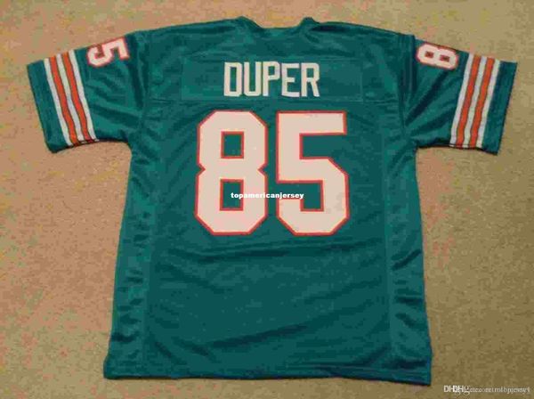 

retro custom sewn stitched #85 mark duper teal mitchell & ness jersey s-5xl,6xl men's football jerseys rugby, Black;blue