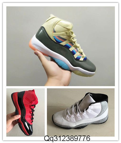 

new 11 xi white cement 3d colorful men basketball shoes sports designer sneakers male trainers red discount size 7-13