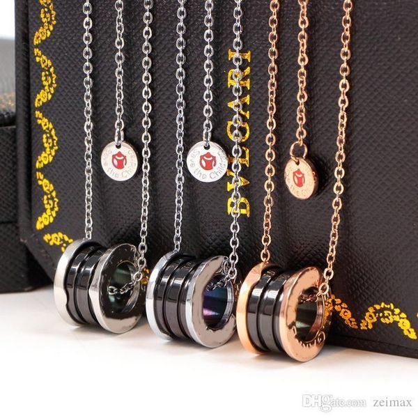 

red man circle ceramics pendant rose silver color necklace for women vintage collar costume jewelry with original box se