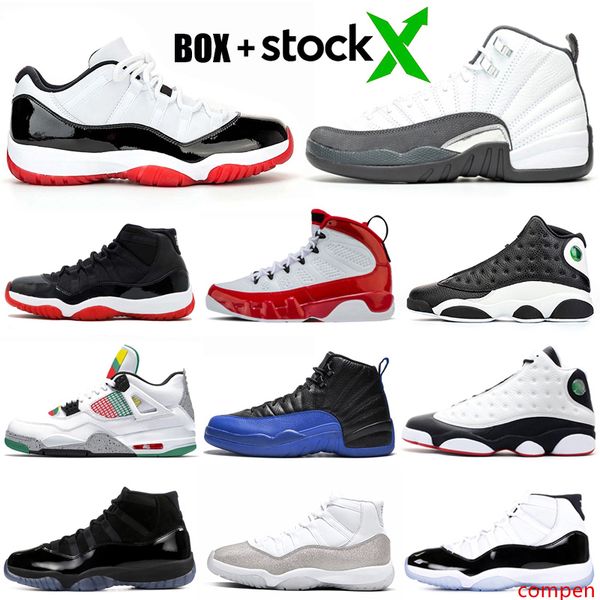

stock x basketball shoes bred 11s concord 12s dark grey 13ss cap and gown 9s black cat 4s women mens trainer sport sneakers