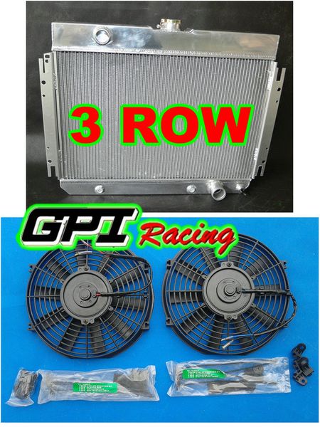 

aluminum radiator 1963-1968 for chevy belair impala at/mt 1964 1965 1966 1967 + fan