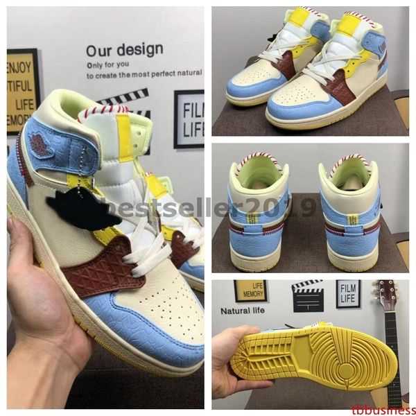 

1 mid fearless 2020 basketball shoes cu2803-200 women mens designer sneakers baskets high 1s maison chateau rouge trainers with