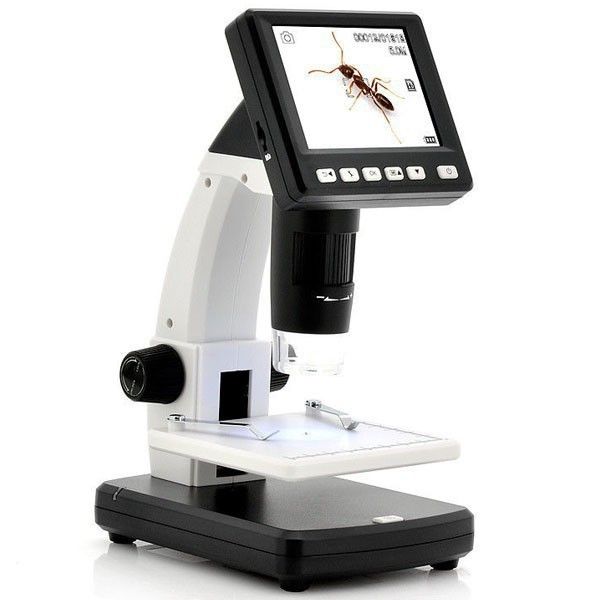 Freeshipping 3.5 inç LCD Dijital 5 Megapiksel Mikroskop 8 LED Kamera Video Kaydedici 500X Magn Ücretsiz kargo