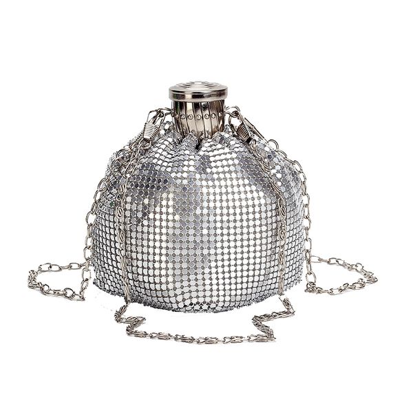 

mini bucket bag 2019 summer new sequins women's handbag chain shoulder messenger bag purses bolsas