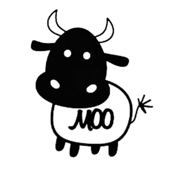 

16*13.2cm cow vinyl decals cute and interesting fashion sticker decals rear window car sticker body decals