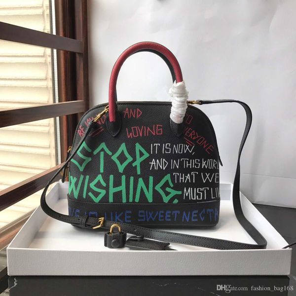 

fashion women designer mini shell handbags crossbody graffiti shoulder tote bags leather women messenger cross body bags