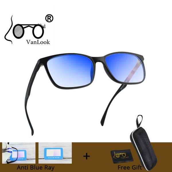 

vanlook anti blue ray light blocking computer glasses clear gaming oversized for men women vintage frame kacamata anti radiasi, White;black