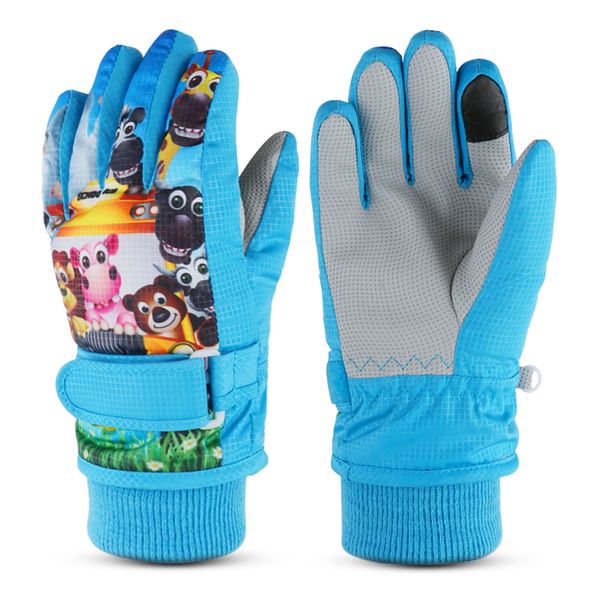

winter warm waterproof gloves skiing snowboarding mittens outdoor gloves full-finger skiing cycling for kids