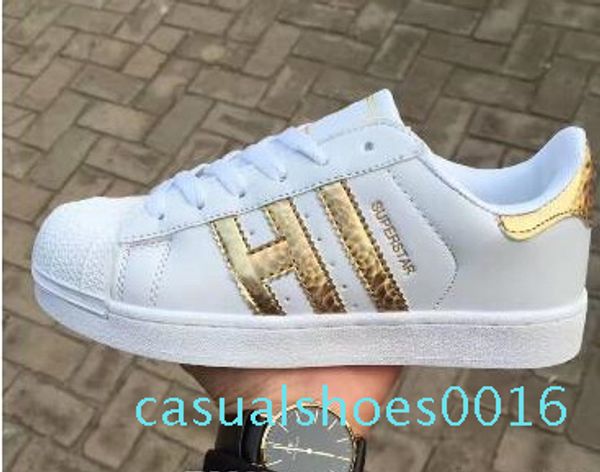 

2020 low-cost sales spring autumn fashion men women original superstar super shoes 18 color size 36-44 skateboarding shoes flat shoes c16, Black